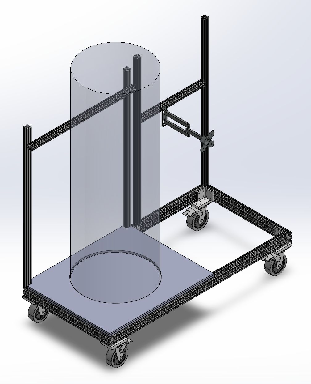 3D view of water heat on a cart
